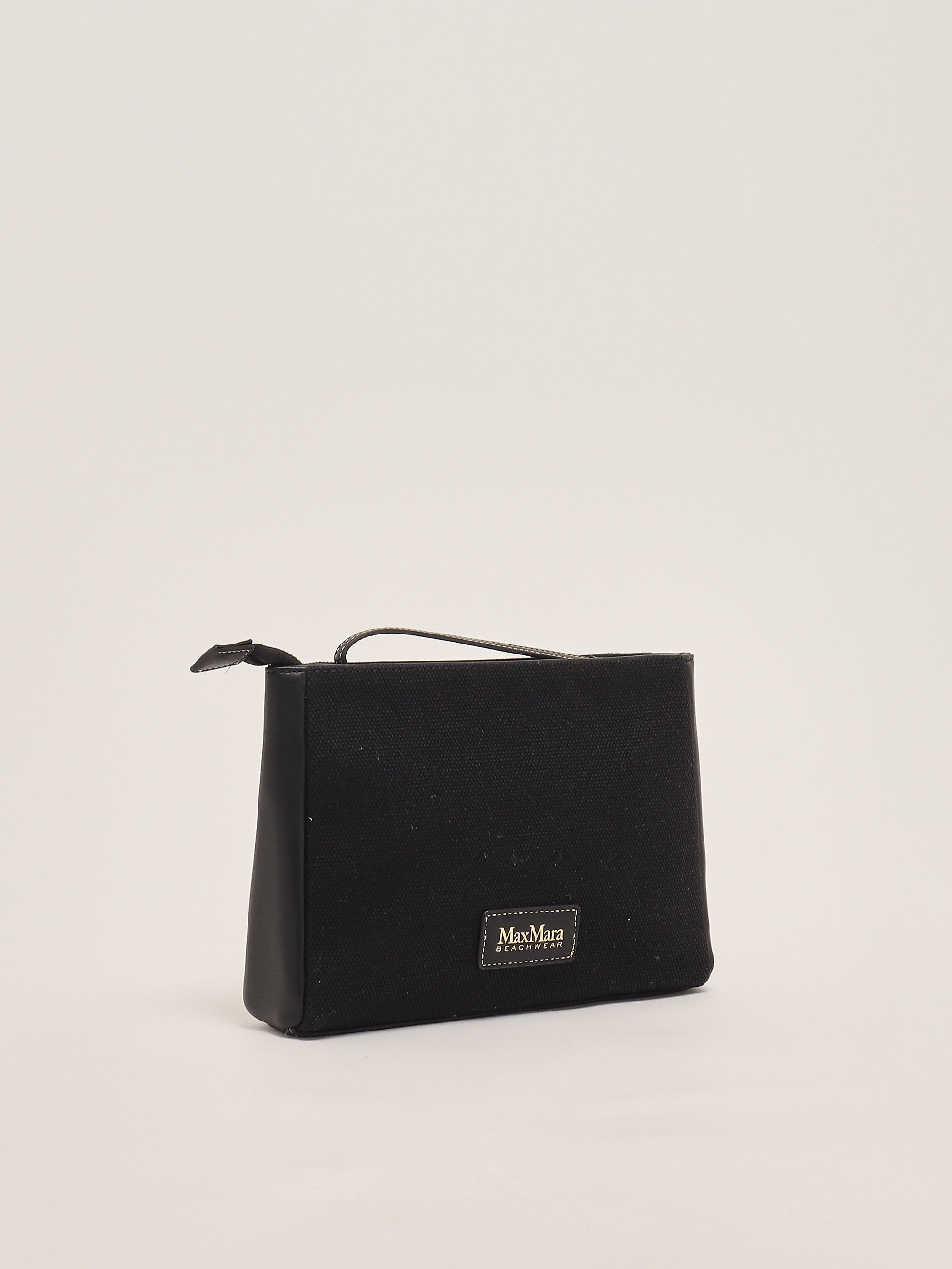 【送料&関税込】Max Mara Canvas Clutch Bag opice Max Mara Opice Logo Patch Clutch Bag in Brown | Lyst UK