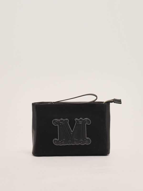 Pochette Officielle Inter En Toile Avec Grande Fermeture éclair Et Logo Brodé