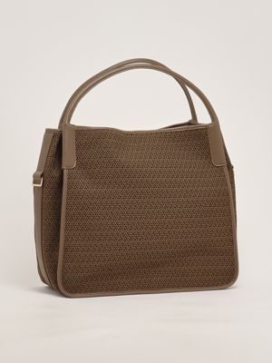 2. Women's Freda bag in coated fabric Black-Camel