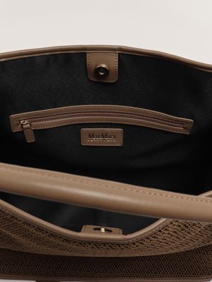 4. Women's Freda bag in coated fabric Black-Camel