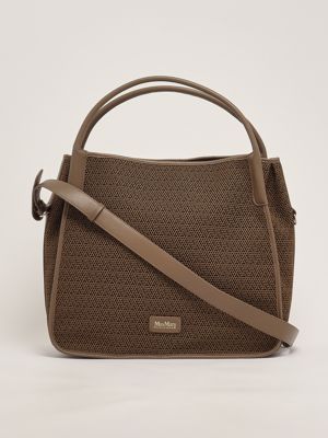 3. Women's Freda bag in coated fabric Black-Camel