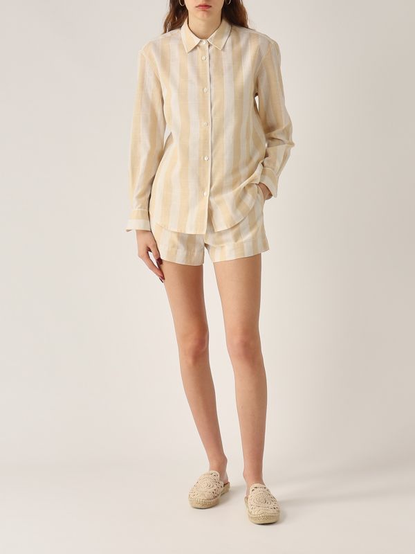 5. Meredith cotton-blend shirt for women Striped MC2 Saint Barth mdh001