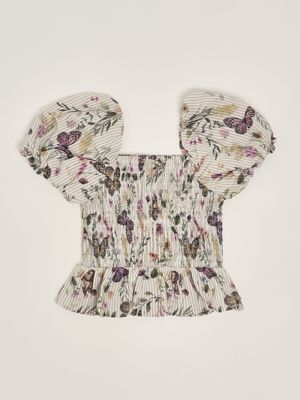 Top aus Baumwollmischung für Mädchen Blumen Liu Jo