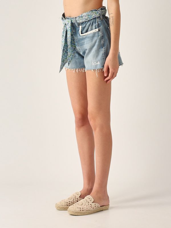 2. Shorts donna in cotone Denim MC2 Saint Barth arz0001