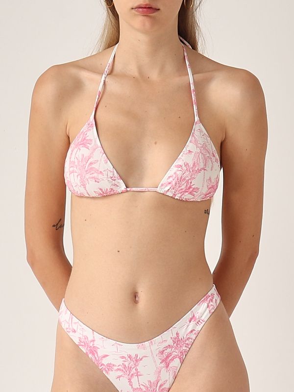 1. Haut Leah pour femmes Fuchsia-Blanc MC2 Saint Barth leh0001