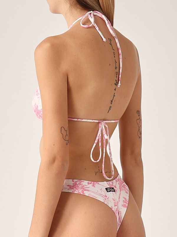 3. Haut Leah pour femmes Fuchsia-Blanc MC2 Saint Barth leh0001