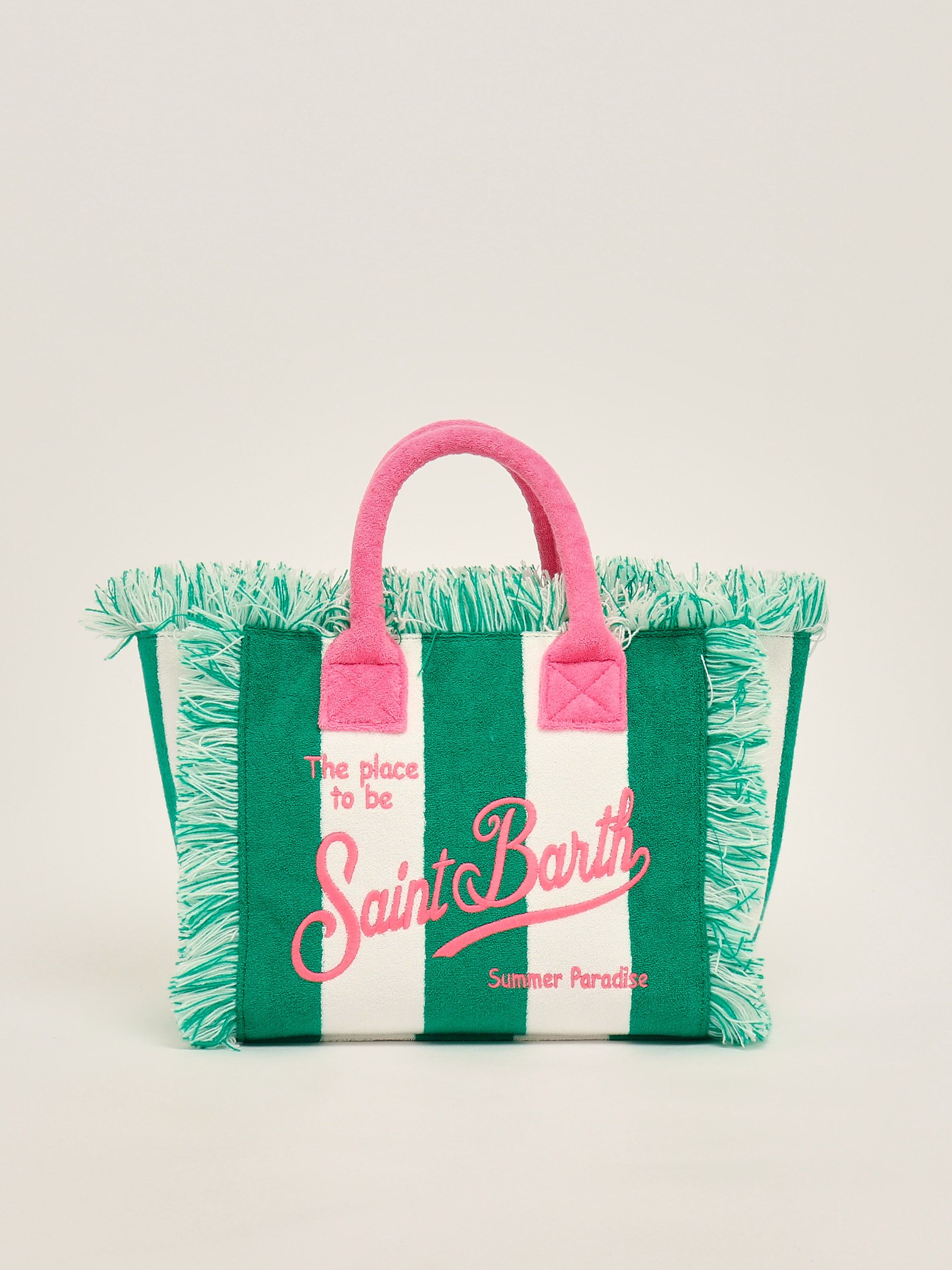 Colette women's terry bag col0005 White-Green | Caposerio.com