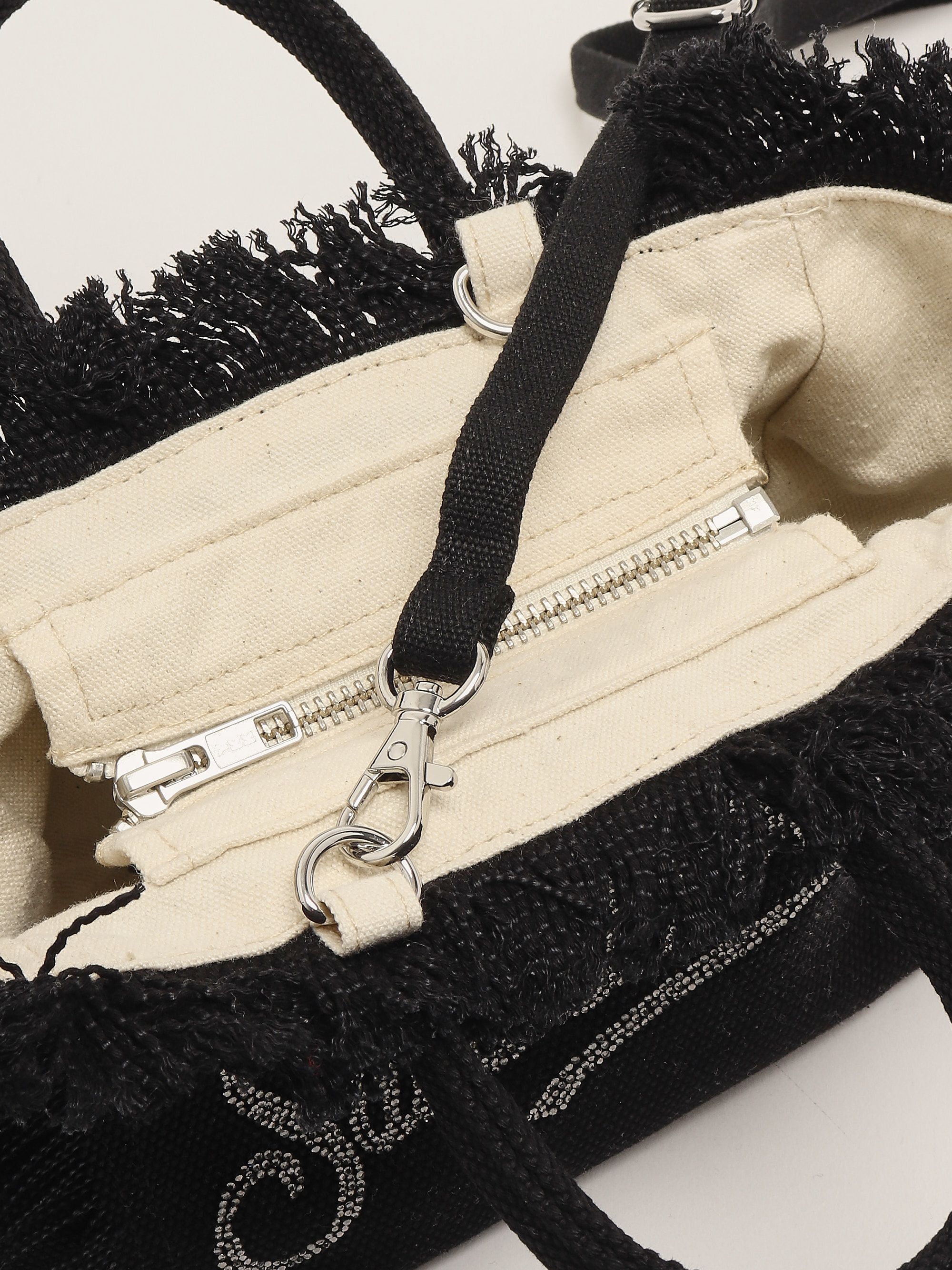 Women's Vanity mini cotton bag vami001 Black | Caposerio.com