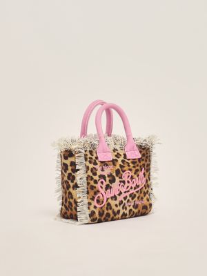 2. Cotton canvas Mini Vanity bag Sand Leopard 21