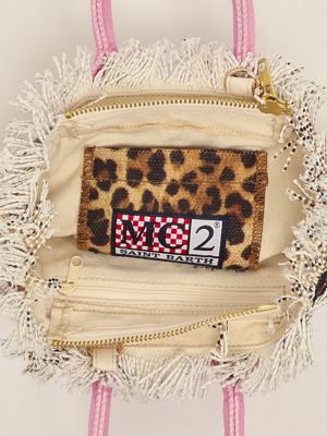 4. Cotton canvas Mini Vanity bag Sand Leopard 21