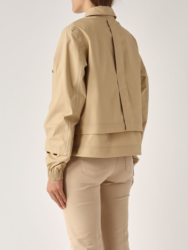 3. Chaqueta de mujer Isarty en popelina de algodón Beige K-Way k7132sw