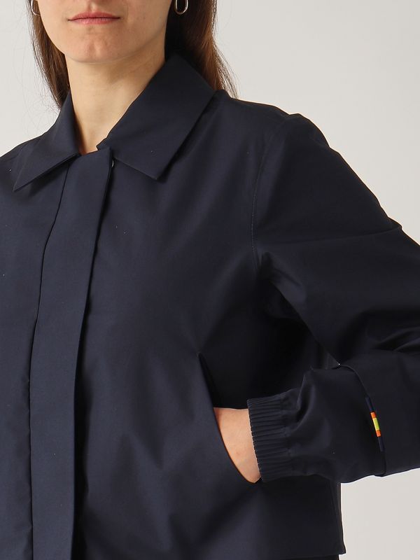 4. Chaqueta de mujer Isarty en popelina de algodón Azul K-Way k7132sw