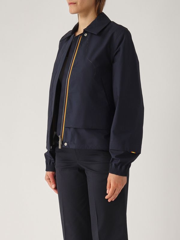 2. Chaqueta de mujer Isarty en popelina de algodón Azul K-Way k7132sw