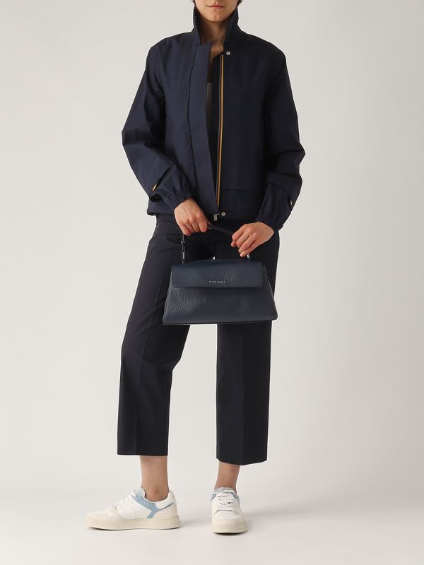 5. Chaqueta de mujer Isarty en popelina de algodón Azul K-Way k7132sw
