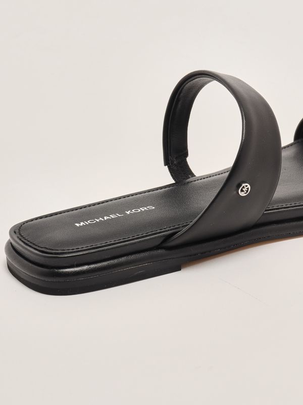 5. Jaida leather flat sandals for women Black Michael Kors 40s5jdfs1l