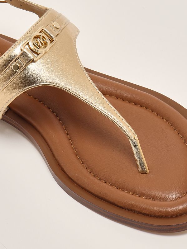 4. Mandy leather thong sandals for women Gold Michael Kors 40s5mafs2m
