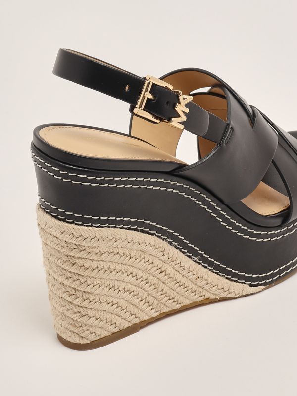 5. Nora leather wedges for women Black Michael Kors 40s5nohs3l