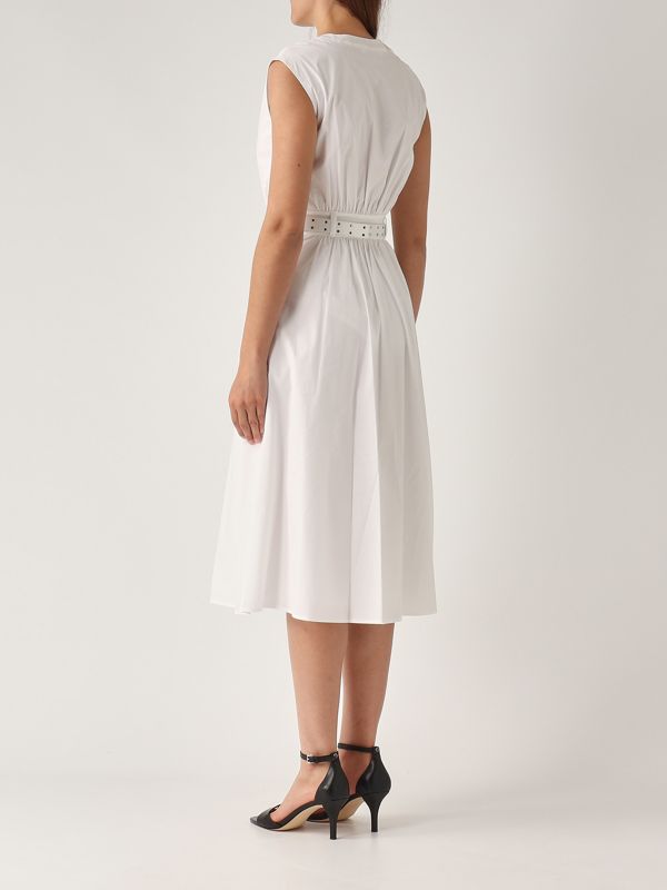 3. Stretch cotton dress for women White Michael Kors ms5830kf4c