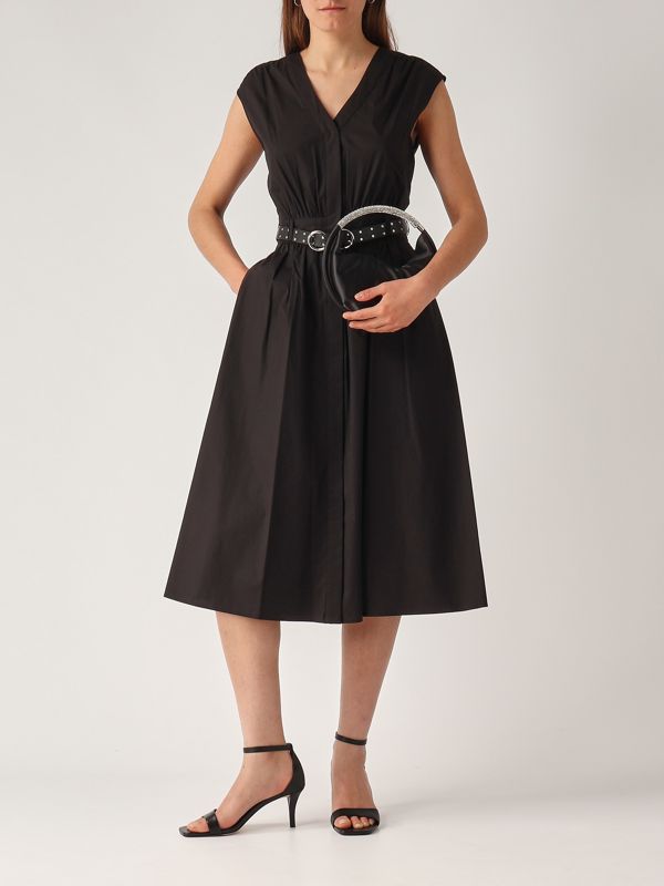 5. Stretch cotton dress for women Black Michael Kors ms5830kf4c