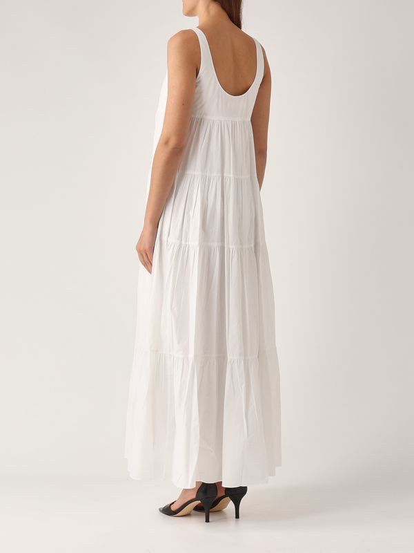 3. Stretch cotton dress for women White Michael Kors ms582wlf4c