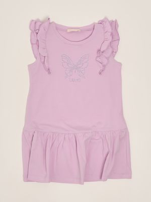 Girl's stretch cotton dress Wisteria Liu Jo
