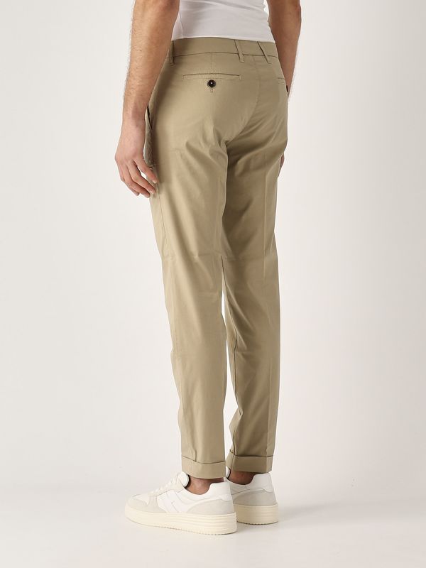 3. Men's stretch cotton pants Beige Fay ntm8650187trse