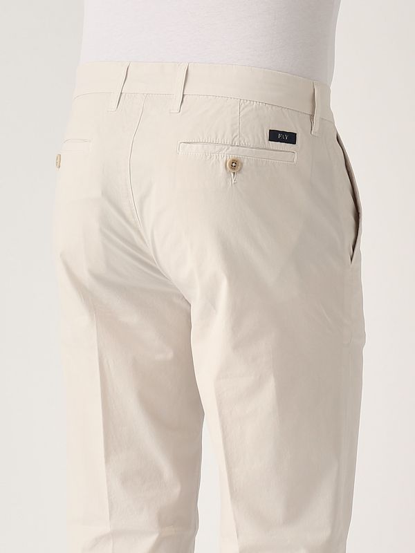 4. Men's stretch cotton pants White Fay ntm8650187trse