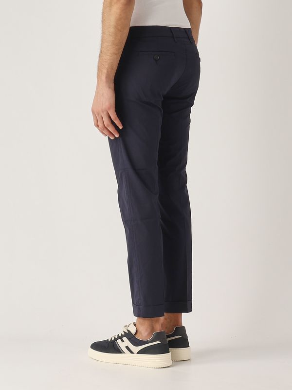 3. Men's stretch cotton pants Navy Fay ntm8650187trse