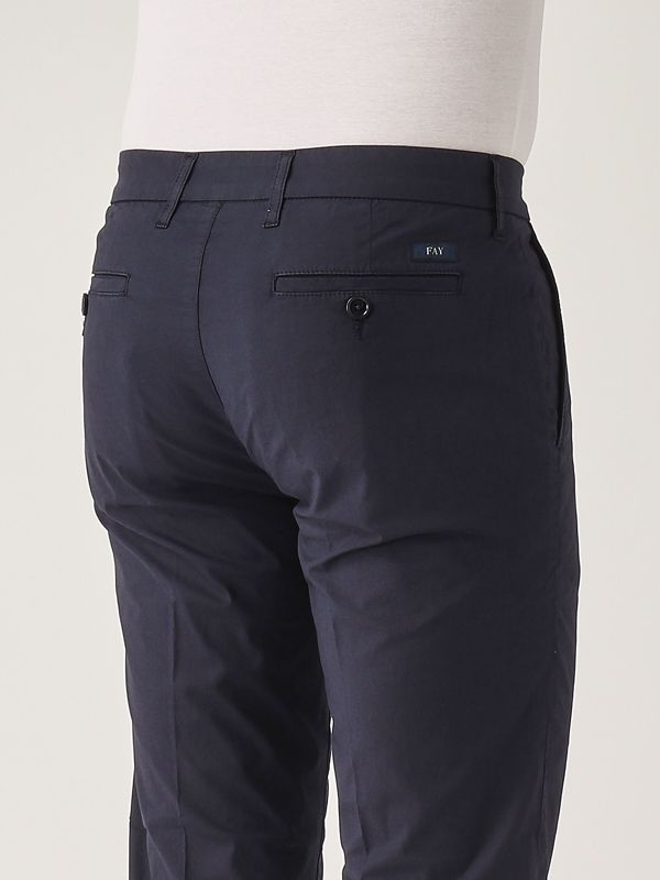4. Men's stretch cotton pants Navy Fay ntm8650187trse