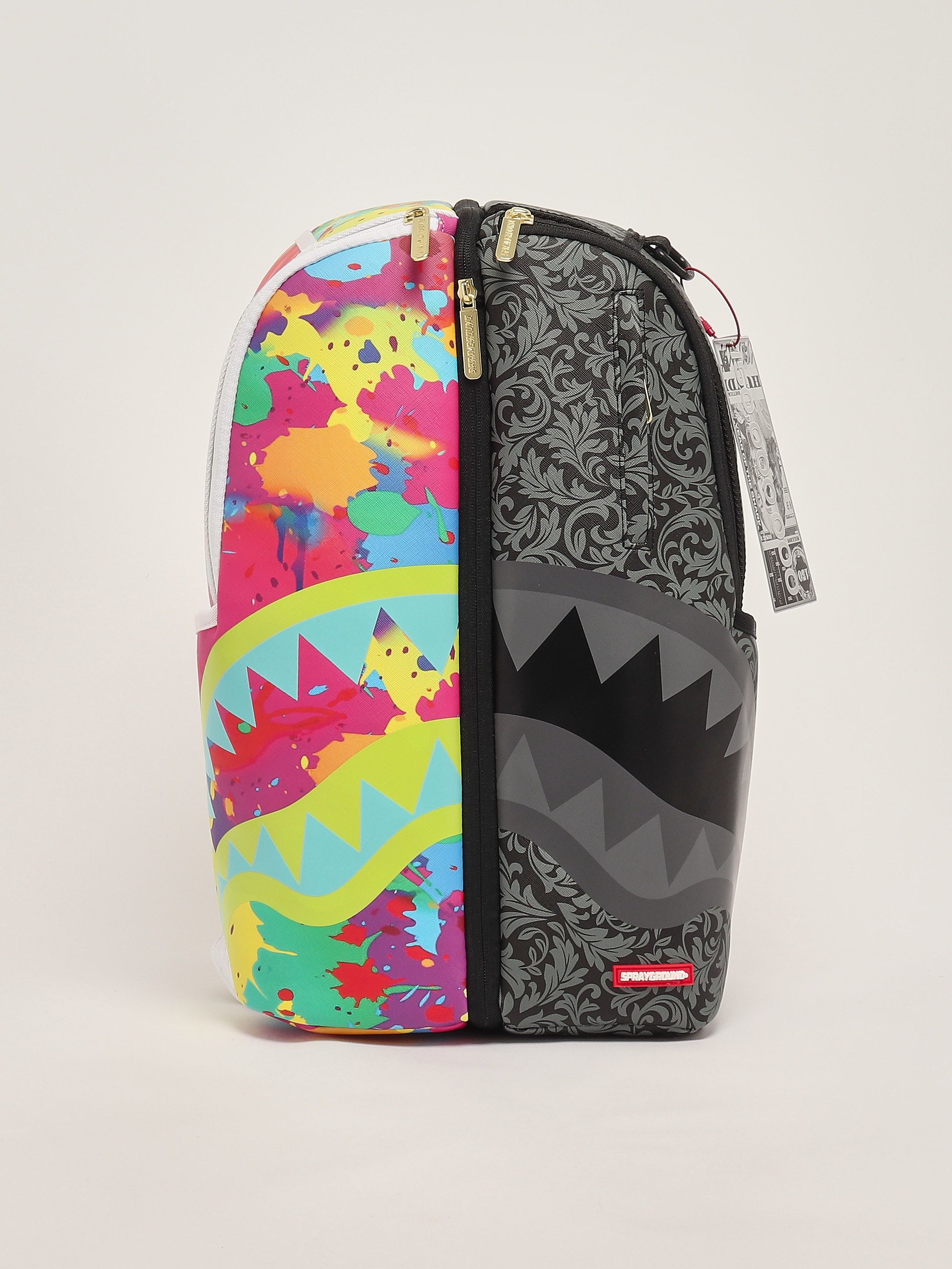 Child 1 Off leatherette backpack 910b6724nsz Grey-Multicolor