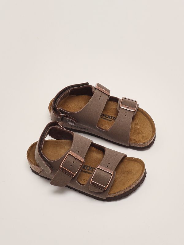 2. Milano baby sandal in faux leather Mocha Birkenstock 1029474