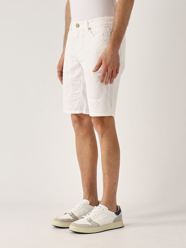 2. Bermuda uomo Jayden in cotone stretch Bianco Jeckerson pe25jupbe001jayde001
