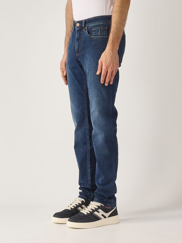 2. Jeans uomo Jordan in misto cotone stretch Denim Scuro Jeckerson pe25juppa078jorda001