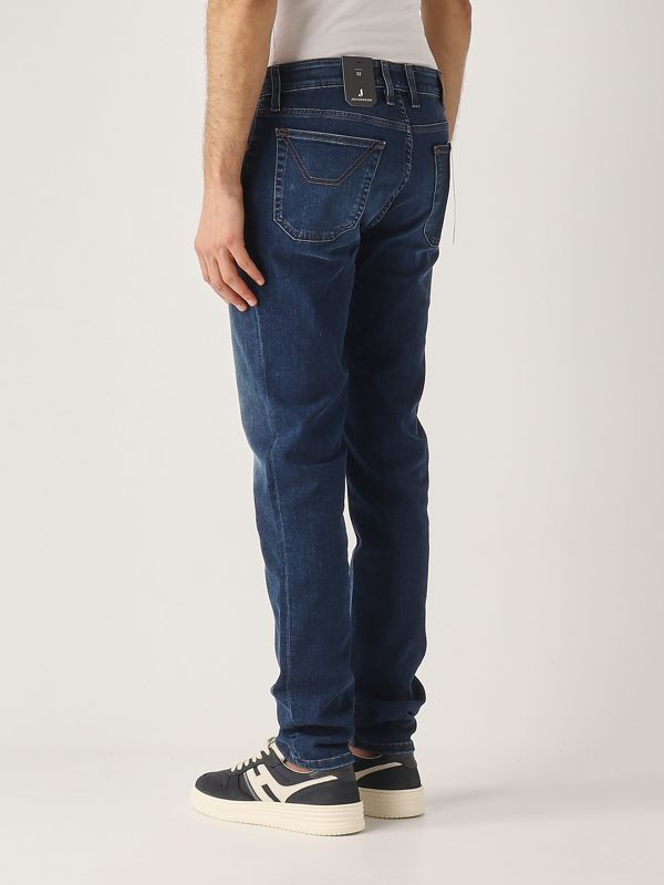 3. Jeans uomo Jordan in misto cotone stretch Denim Scuro Jeckerson pe25juppa078jorda001