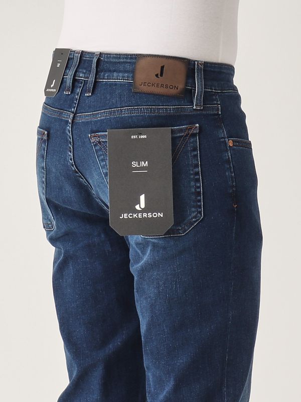 4. Jeans uomo Jordan in misto cotone stretch Denim Scuro Jeckerson pe25juppa078jorda001