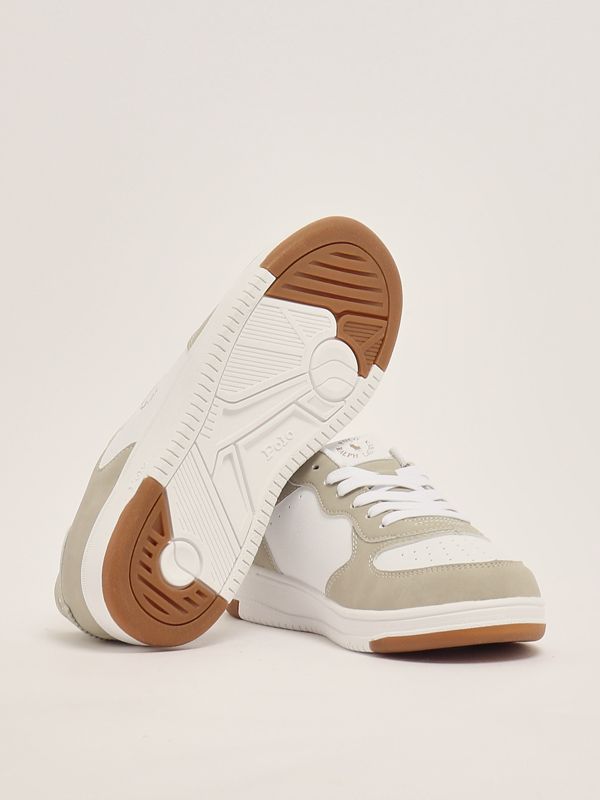 4. Sneakers bambino in simil pelle Bianco-Beige Polo Ralph Lauren rl02437101