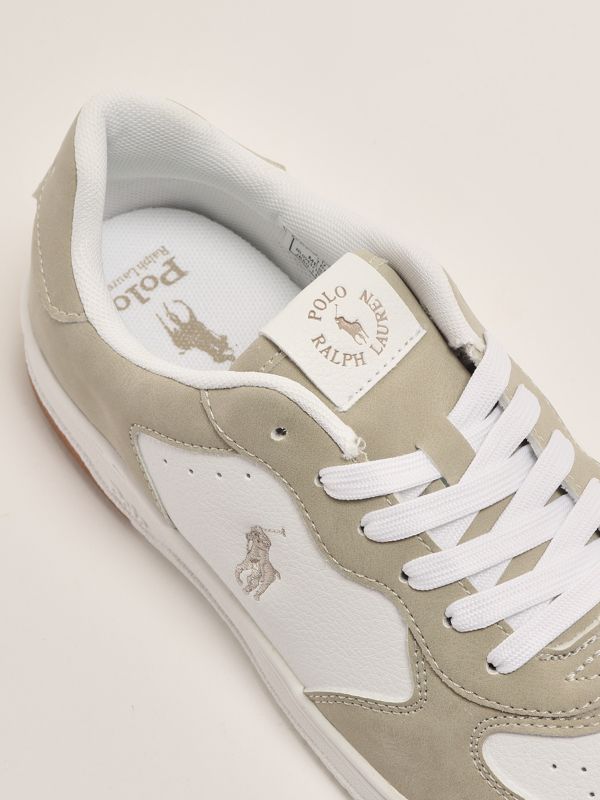 5. Sneakers bambino in simil pelle Bianco-Beige Polo Ralph Lauren rl02437101