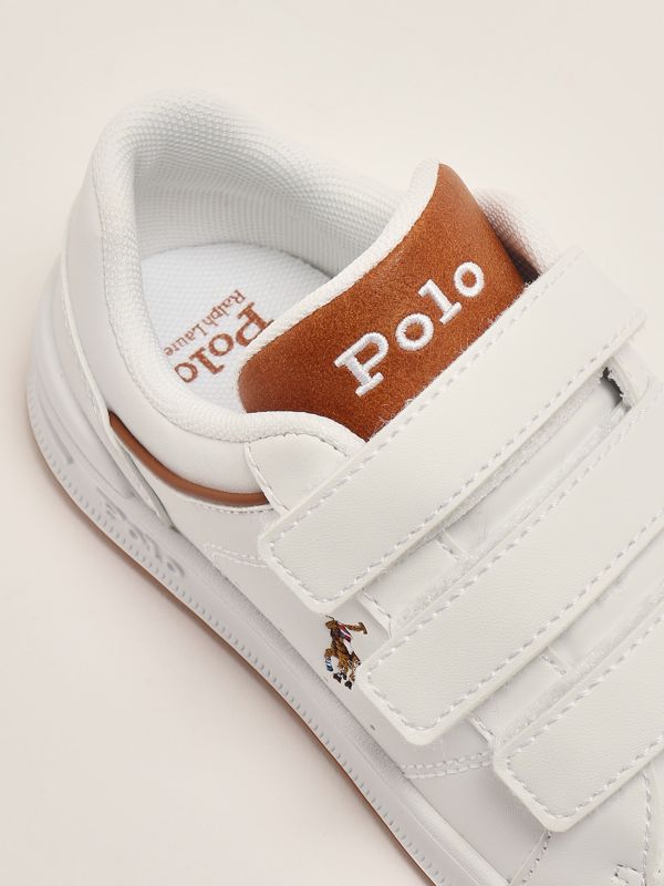 5. Child leatherette sneakers White-Leather Polo Ralph Lauren rl02474104