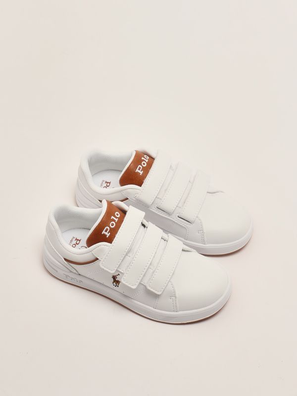 2. Child leatherette sneakers White-Leather Polo Ralph Lauren rl02474104
