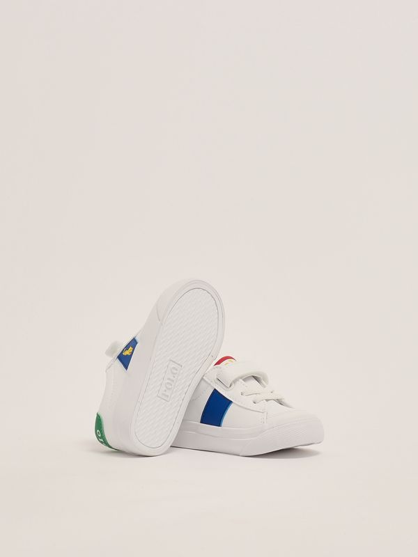 4. Baby leatherette sneakers White-Royal Polo Ralph Lauren rl02360103
