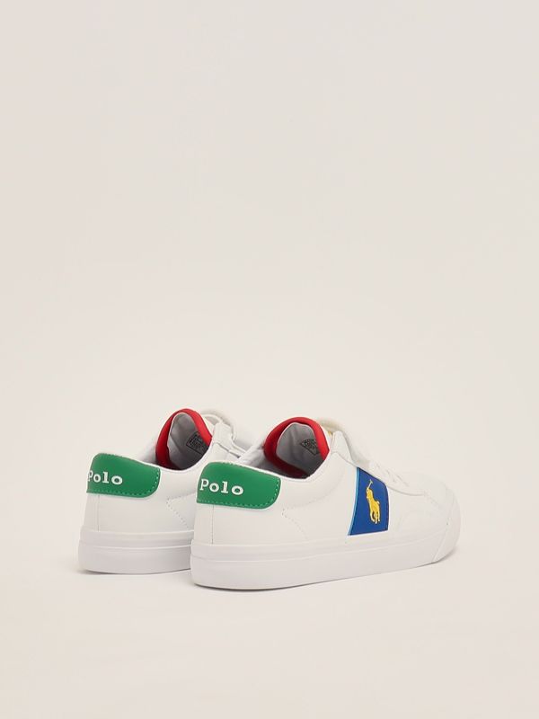 3. Child leatherette sneakers White-Royal Polo Ralph Lauren rl02450102