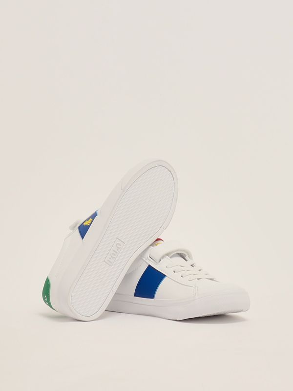 4. Child leatherette sneakers White-Royal Polo Ralph Lauren rl02450102