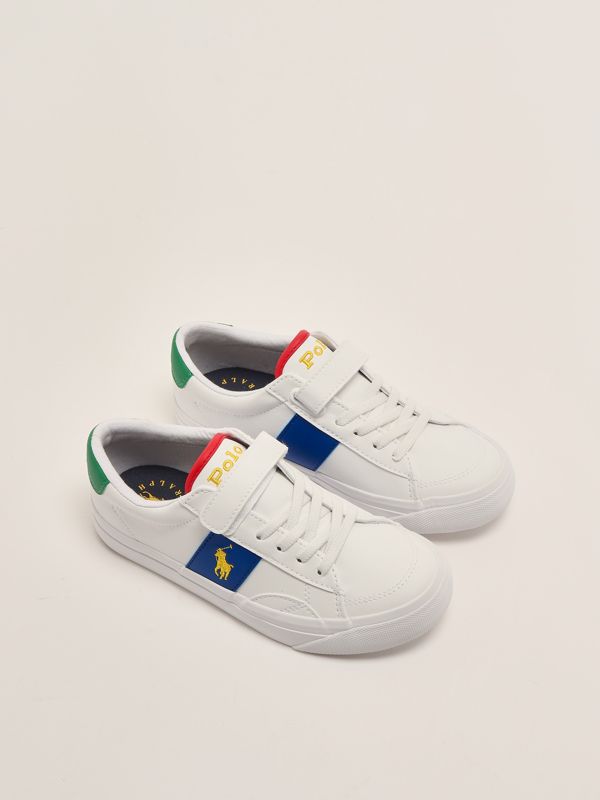 2. Child leatherette sneakers White-Royal Polo Ralph Lauren rl02450102