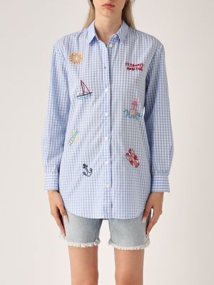 ELISABETTA FRANCHI●ジュエルピン付き ギャザー半袖Tシャツ Elisabetta Franchi women's T-shirt in modal ma00841e2 Chalk