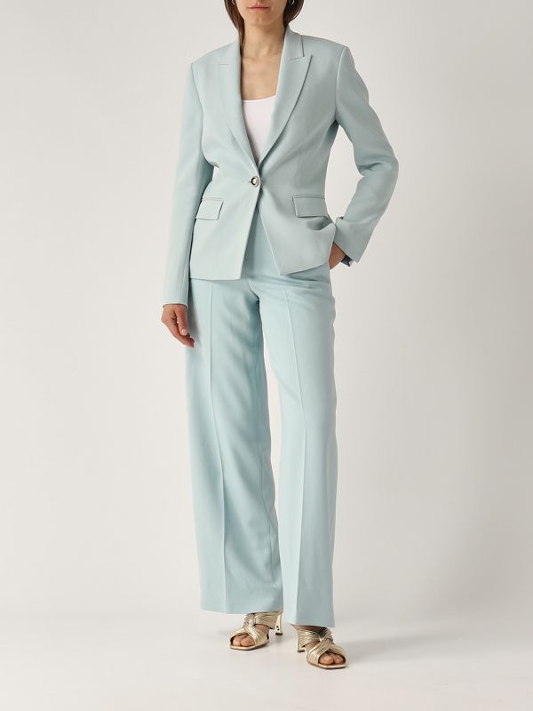 5. Gente stretch cady fabric blazer for women Sky blue Pinko 104930a213