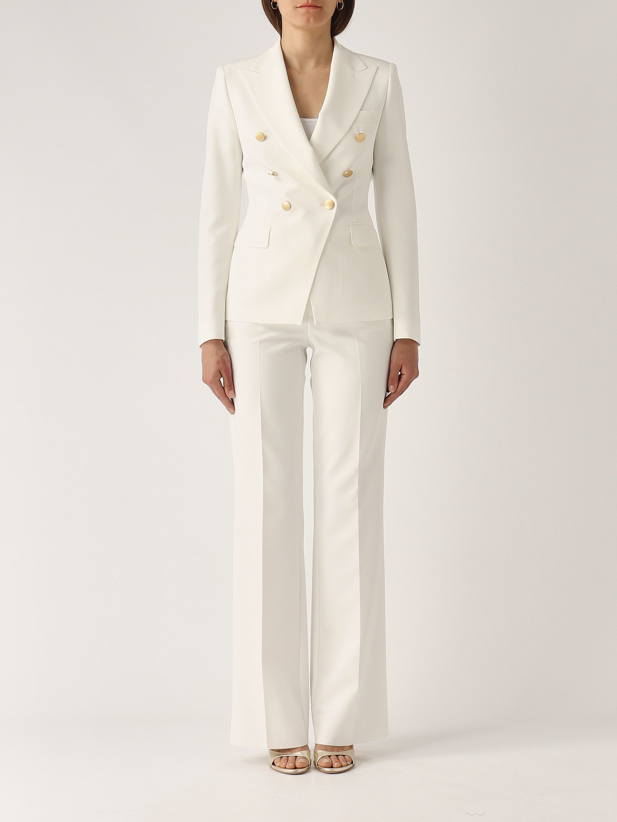 ボトムスその他 Tagliatore Cindy Blazer In White Viscose Tagliatore Cindy Blazer In White Viscose | ShopSimon