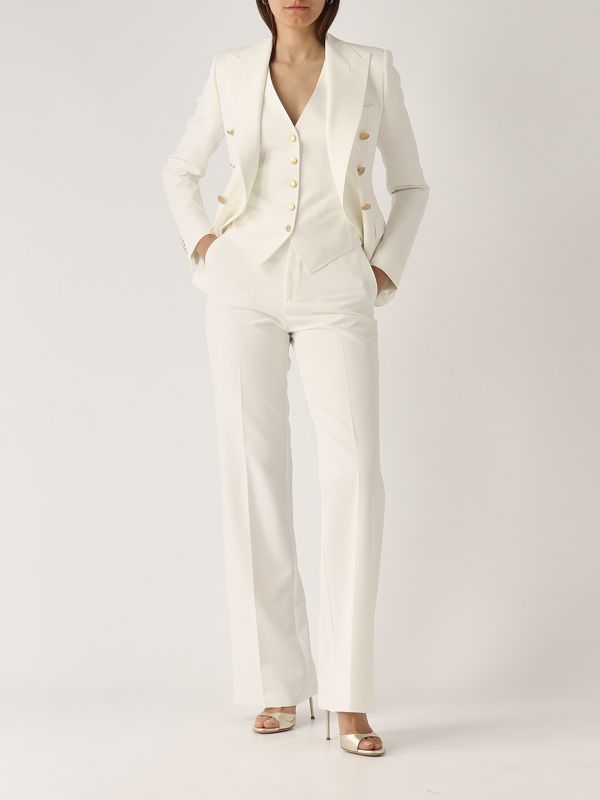 8. Alicya stretch cady suit for women Optical White Tagliatore m50003alicya