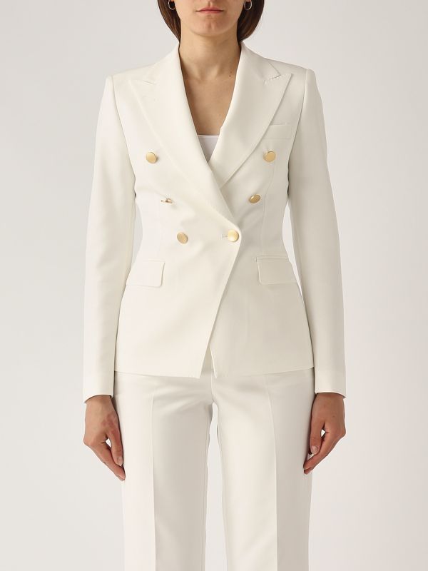 2. Alicya stretch cady suit for women Optical White Tagliatore m50003alicya