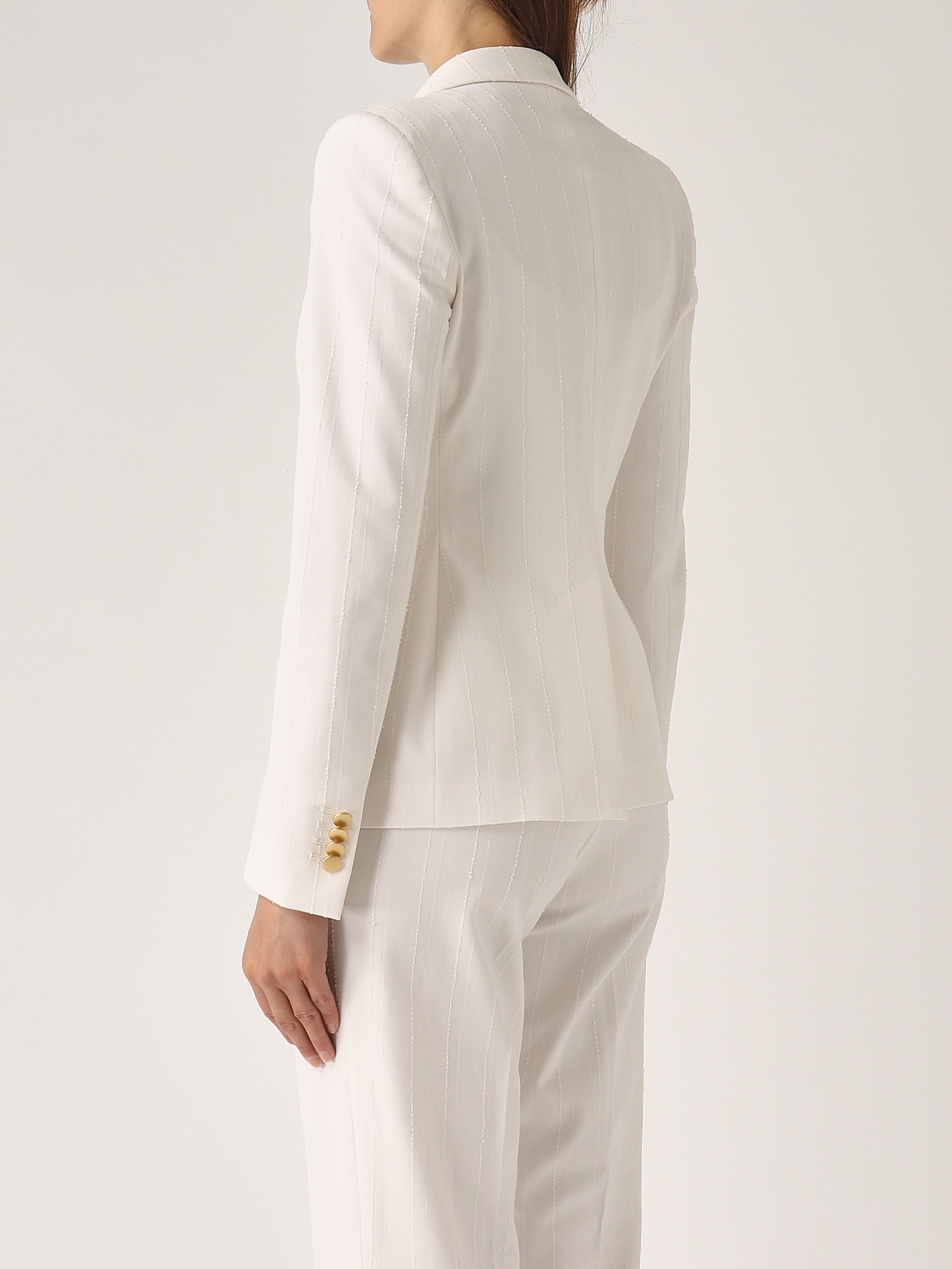 スーツ TAGLIATORE Women Suit Set 940029 T ALBAR1BA X1133 WHITE Albar stretch cotton suit for women 940029albar1bad White