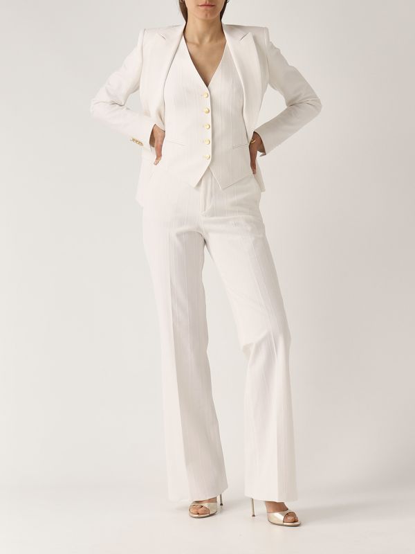 9. Traje de mujer Albar de algodón elástico Blanco Tagliatore 940029albar1bad